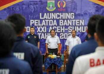 Launching Pelatda PON XXI Aceh-Sumut, Pj Gubernur Banten Al Muktabar Minta Atlet Semangat Berlatih