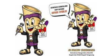 Maskot Si Bambu Semarakkan Pilkada Kabupaten Tangerang 2024