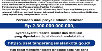 Website Tender Proyek PSEL Cipeucang Tangsel Rp 2,3 Triliun Tak Bisa Diakses, Ada apa?