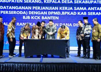BPR Teken PKS Kegiatan Dana Desa bersama Pemkab Serang dan Bank bjb Banten