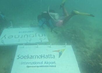 Bandara Soetta Luncurkan Program Konservasi Terumbu Karang di Pantai Lalasa Tanjung Lesung