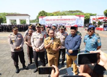 Saksikan Simulasi Pengamanan Pemilukada 2024