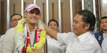 Pj Gubernur Banten Al Muktabar Turut Sambut Kedatangan Atlet Indonesia Pada Olimpiade 2024 Paris