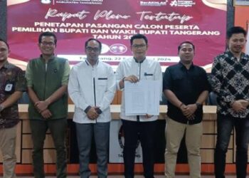 KPU Kabupaten Tangerang Resmi Tetapkan Maesyal-Intan sebagai Calon Bupati dan Wakil Bupati