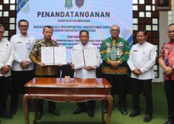 Dorong Transportasi Umum Terintegrasi Dengan Daerah Lain, Pemkot Tangerang Teken MoU Bersama BPTJ 