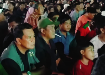 Calon Bupati Tangerang Maesyal Rasyid Ikuti Nobar Timnas Indonesia di Rajeg