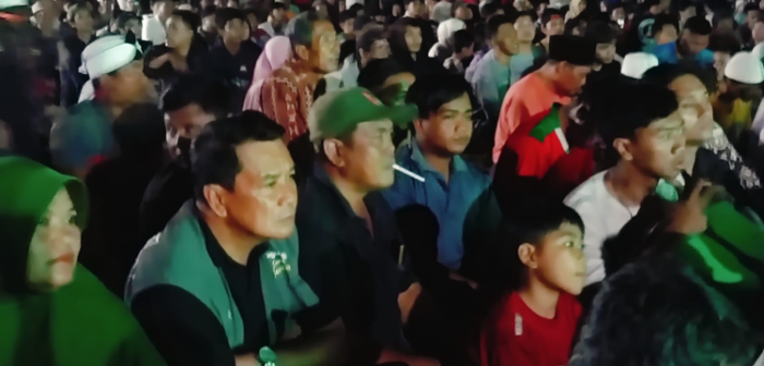 Calon Bupati Tangerang Maesyal Rasyid Ikuti Nobar Timnas Indonesia di Rajeg