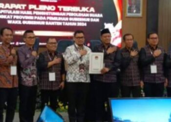 KPU Banten Tetapkan Andra Soni-Dimyati Terpilih Sebagai Gubernur dan Wakil Gubernur Banten 2024-2029