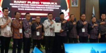 KPU Banten Tetapkan Andra Soni-Dimyati Terpilih Sebagai Gubernur dan Wakil Gubernur Banten 2024-2029