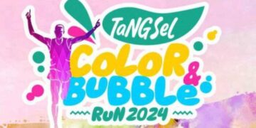 Meriahkan HUT ke-16 Tangsel dengan Color and Bubble Run