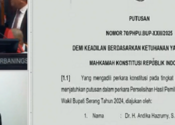 MK Batalkan Hasil Pemilu Kabupaten Serang 2024, Perintahkan KPU Gelar PSU di Setiap TPS