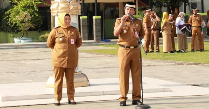 Bupati Tangerang Maesyal Rasyid Kali Pertama Pimpin Apel Pagi