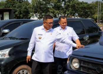 Gubernur Banten Andra Soni Cek Kendaraan Dinas di Setda Provinsi Banten