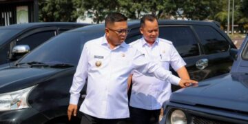 Gubernur Banten Andra Soni Cek Kendaraan Dinas di Setda Provinsi Banten