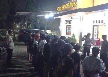 Polsek Cisauk Amankan Puluhan Remaja dan Sepeda Motor dalam Operasi Cipta Kondisi