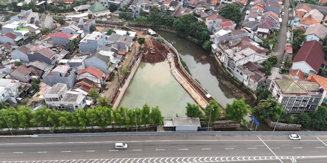 Dinas SDABMBK Tangerang Selatan Bangun Tandon Puri Bintaro Indah Untuk Atasi Banjir