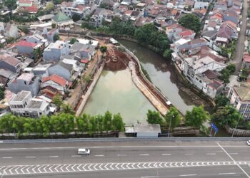 Dinas SDABMBK Tangerang Selatan Bangun Tandon Puri Bintaro Indah Untuk Atasi Banjir