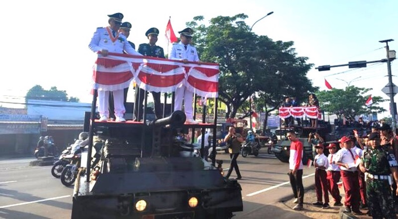 Puncak Acara HUT ke-80 RI di Tangsel Dimeriahkan Dengan Parade Tank