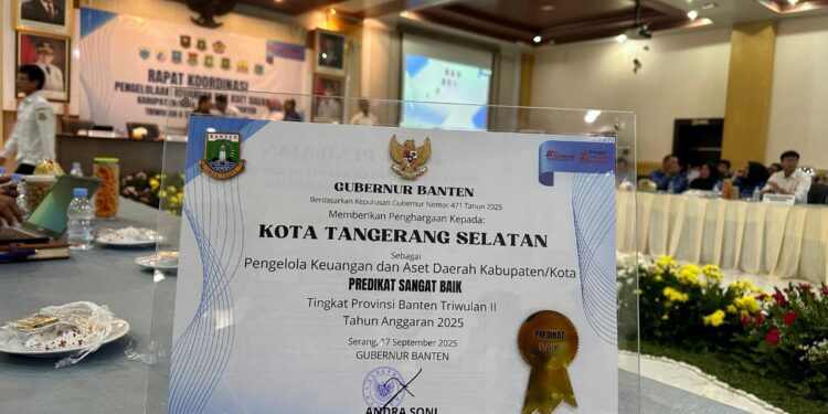 Pemkot Tangsel Raih Peringkat Pertama Pengelolaan Keuangan dan Aset Daerah se-Banten