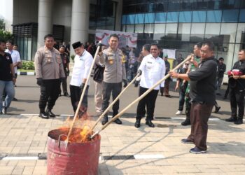 Polres Metro Tangerang Kota Musnahkan Ribuan Gram Narkoba dan Ratusan Ribu Pil Berbahaya