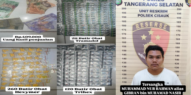 Polisi Ringkus Gibran di Babakan Tangsel, Jual Obat Terlarang Golongan G