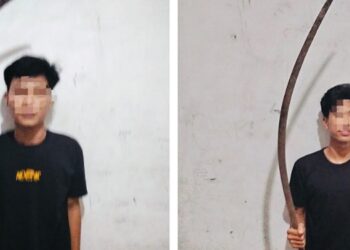 Polisi Amankan Dua Pemuda Pemilik Senjata Tajam di Jalan Raya Perancis Tangerang