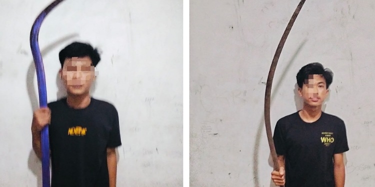 Polisi Amankan Dua Pemuda Pemilik Senjata Tajam di Jalan Raya Perancis Tangerang