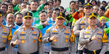Polda Metro Jaya dan Ojol Hadirkan Belasan Ojol Mart di Tangerang