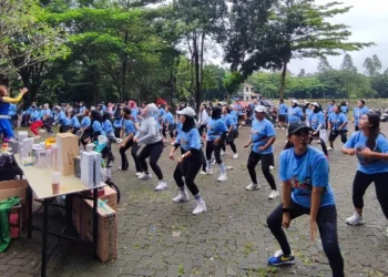 Sambut HPN 2026, PWI Tangsel Gelar Senam Sehat, Layanan Kesehatan dan Donor Darah di Tandon Ciater Serpong