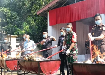 Kejari Kabupaten Tangerang Musnahkan 81 Gram Sabu, 117 Ribu Batang Rokok Ilegal Hingga Tembakau Sintetis