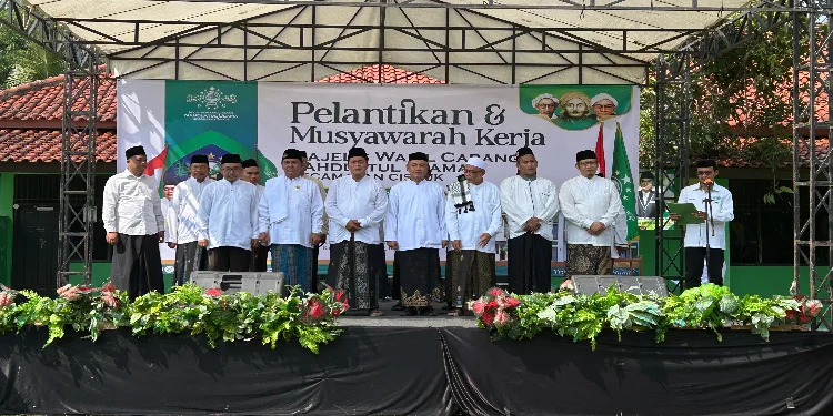 Pelantikan Pengurus NU Kecamatan Cisauk di Ponpes Al-Fasanah, Dorong Penguatan Pendidikan Aswaja