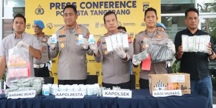 Polresta Tangerang Ringkus Dua Bandar dan Sita Puluhan Ribu Obat Keras Ilegal di Gunung Kaler