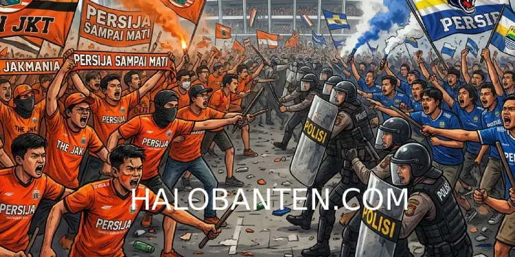 Bentrok Suporter Persija dan Persib di Kragilan Serang Viral, Polda Banten Selidiki Kasus Penyerangan