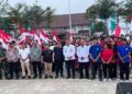 Badan Narkotika Nasional (BNN) mengapresiasi pelaksanaan Kirab Merah Putih di Alun-Alun Pamulang, Tangerang Selatan, Sabtu (22/8/2026). 