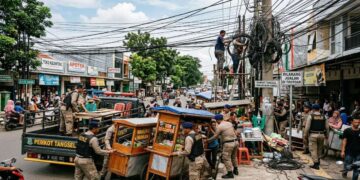 Pemerintah Kota Tangerang Selatan menegaskan komitmennya untuk menertibkan jaringan utilitas kabel optik yang terpasang tanpa izin.