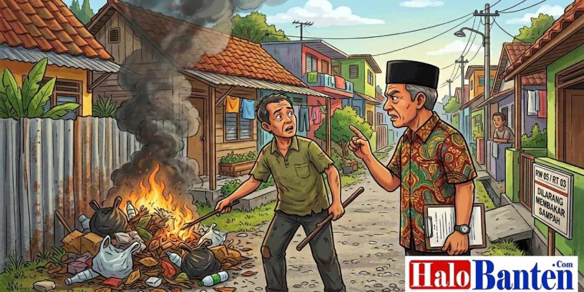 Ketua RT di Pamulang Tangsel Jadi Tersangka usai Aniaya Warga Bakar Sampah