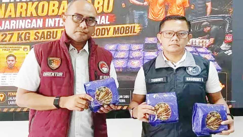 Polisi Gagalkan Pengiriman 27 Kg Sabu dari Aceh Menuju Tangerang