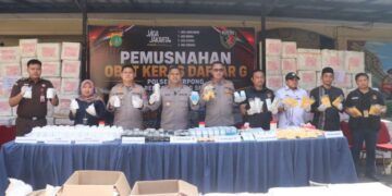 Polres Tangerang Selatan musnahkan 46 juta butir obat keras daftar G hasil pengungkapan kasus besar sepanjang April 2026.