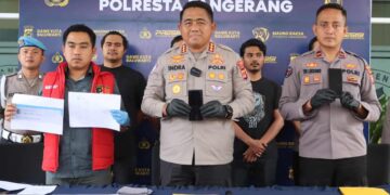 Polresta Tangerang Tangkap Tiga Matel Peras Santri di Cikupa