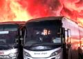 Kebakaran Hanguskan 50 Bus Sinar Jaya di Cikarang Barat Bekasi