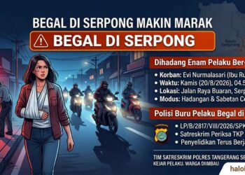 Kawanan Begal Bersenjata Sabet Ibu Pakai Clurit di Serpong Usai Antar Anak