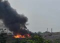 Api Disertai Asap Tebal Muncul di TPA Cipeucang Tangsel